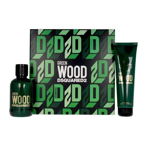 green pour homme set(edt 100ml+shower gel 150ml)23|DSQUARED2 WOOD POUR HOMME EDT 100 ML GIFT SET.